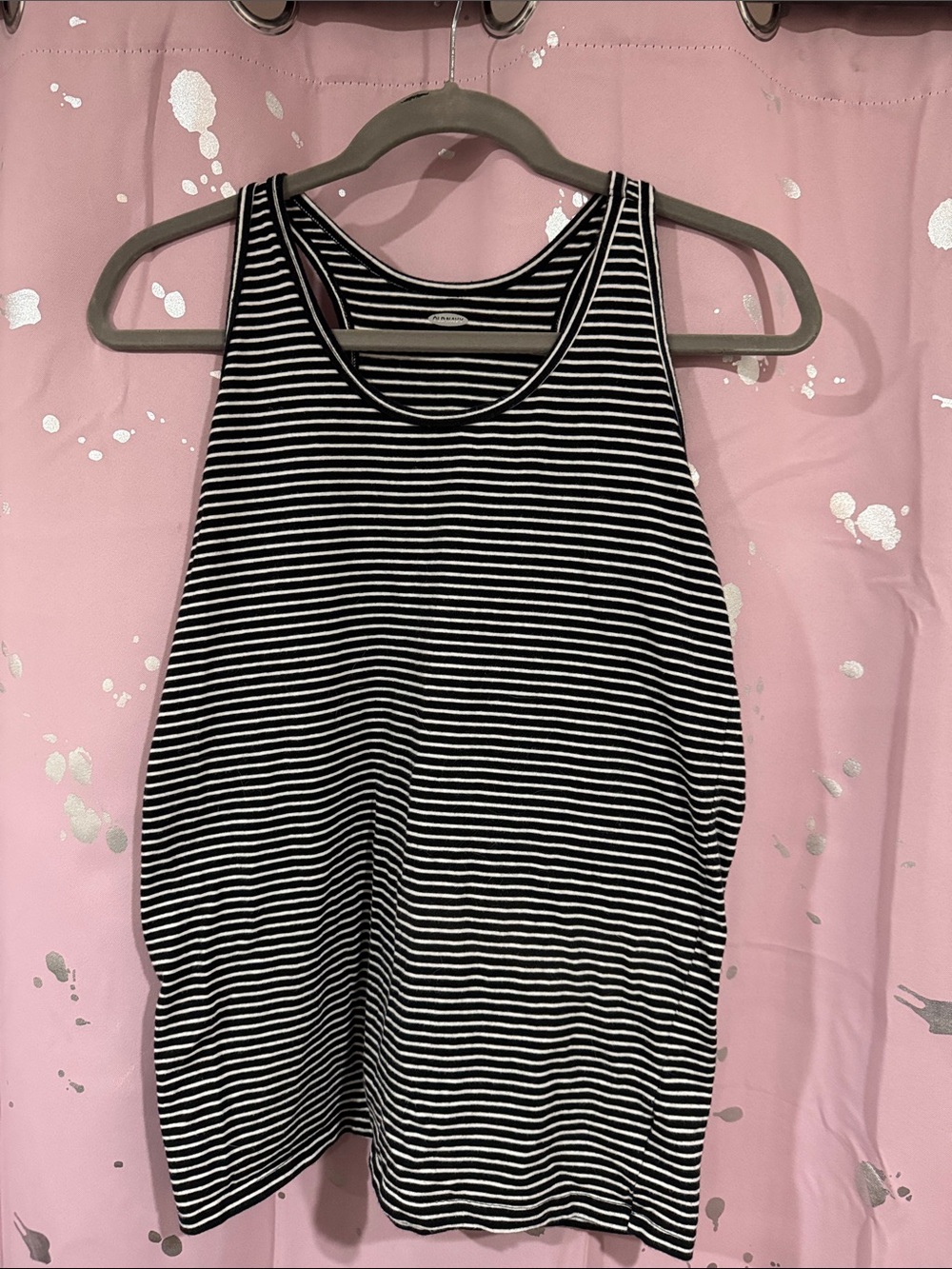 Old Navy Black and White Striped Girls Tank Top